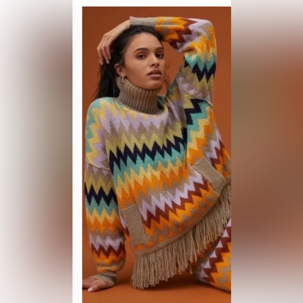 Plenty by Tracy Reese fringed pocket sweater. NWOT . Retail 278